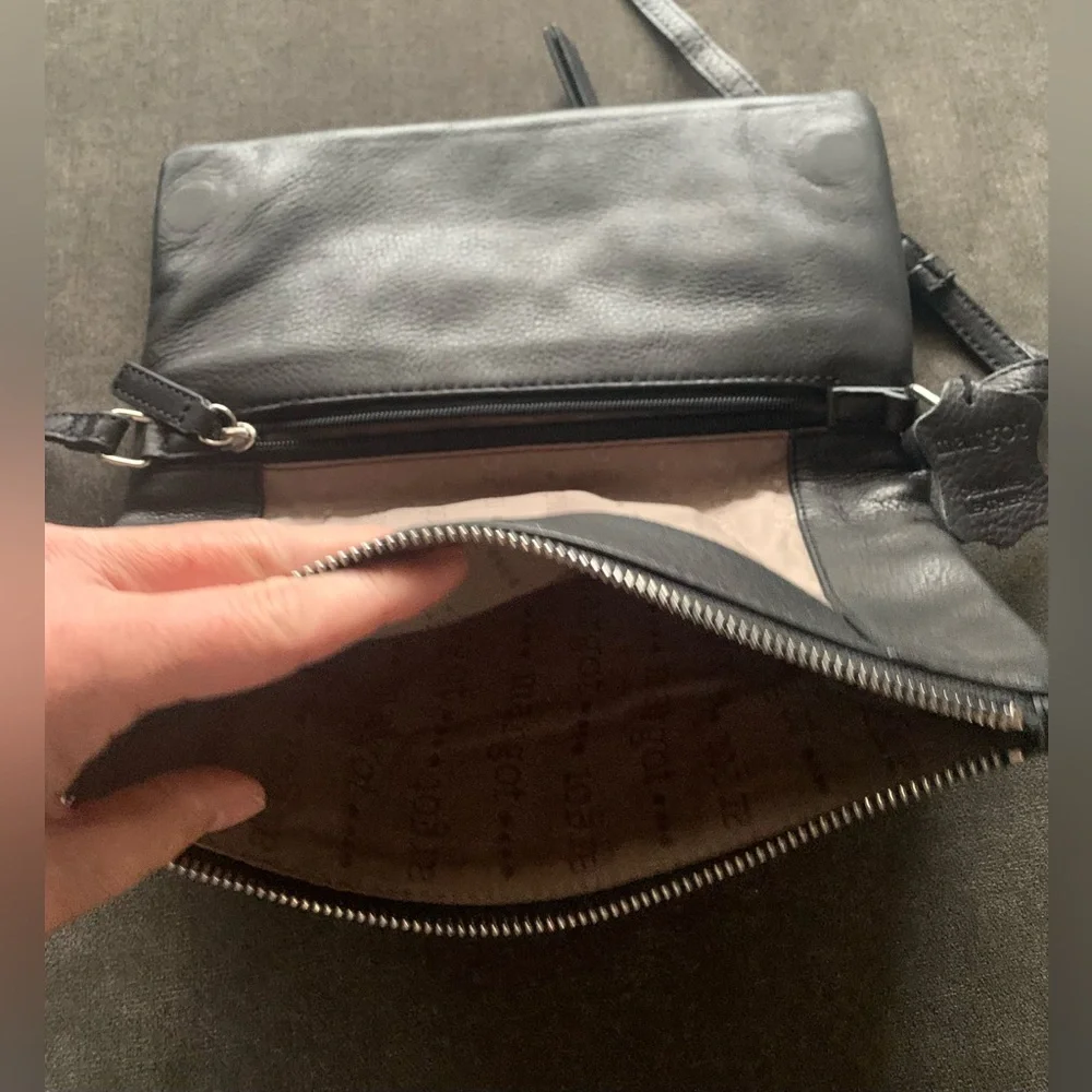 Margot crossbody black genuine leather‎